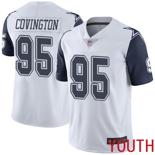Youth Dallas Cowboys Limited White Christian Covington #95 Rush Vapor Untouchable NFL Jersey